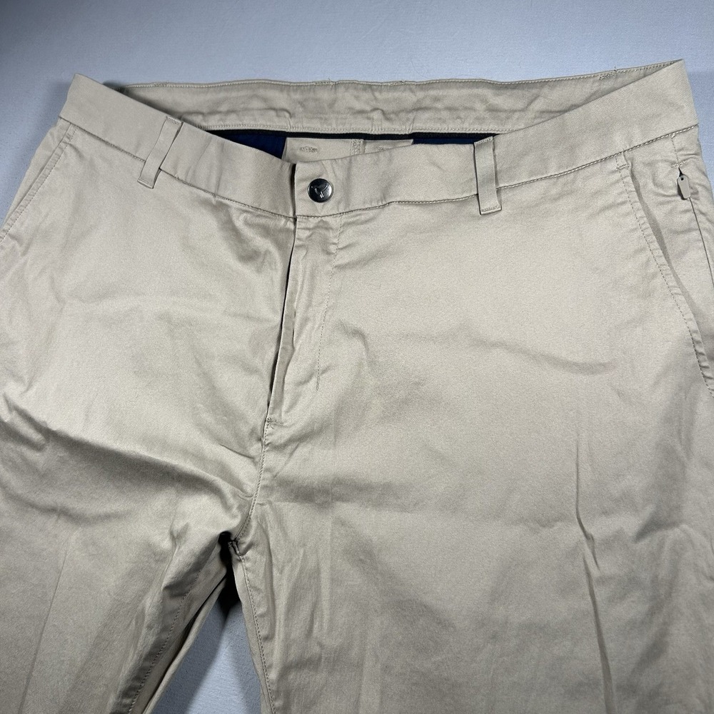 Birddogs Chino Pants Mens 40x32 Khaki Tan Stretch Performance Zip Pocket Golf